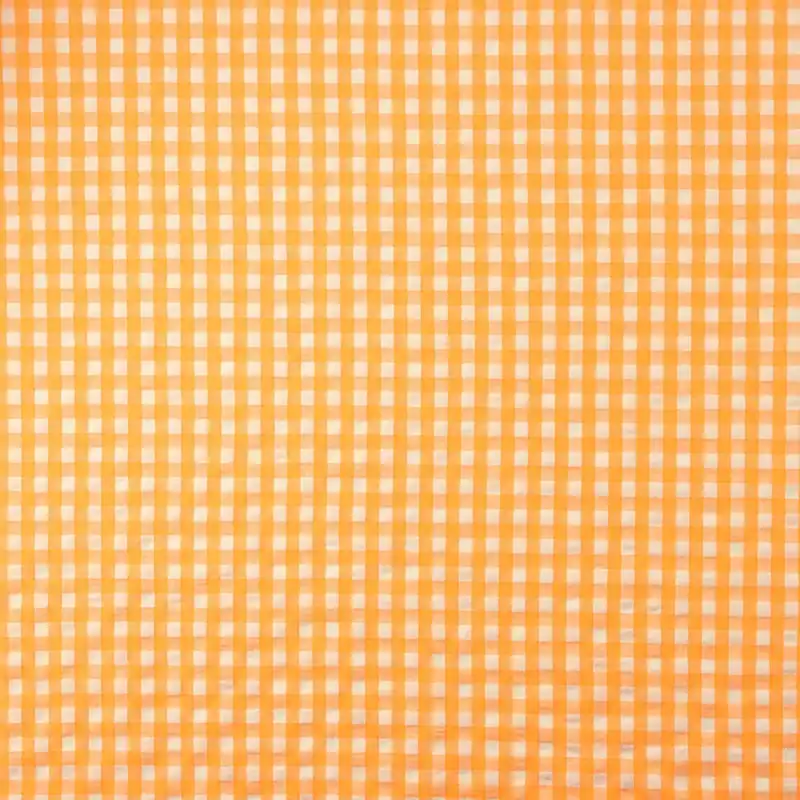 Batista Seersucker Vichy Naranja Flúor Envío Internacional