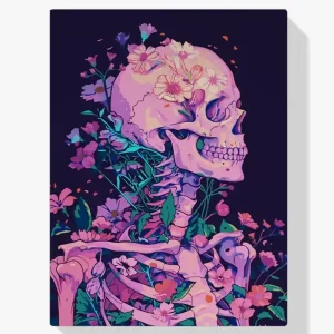 Stock Limitado Pintar por Números – Calavera floral