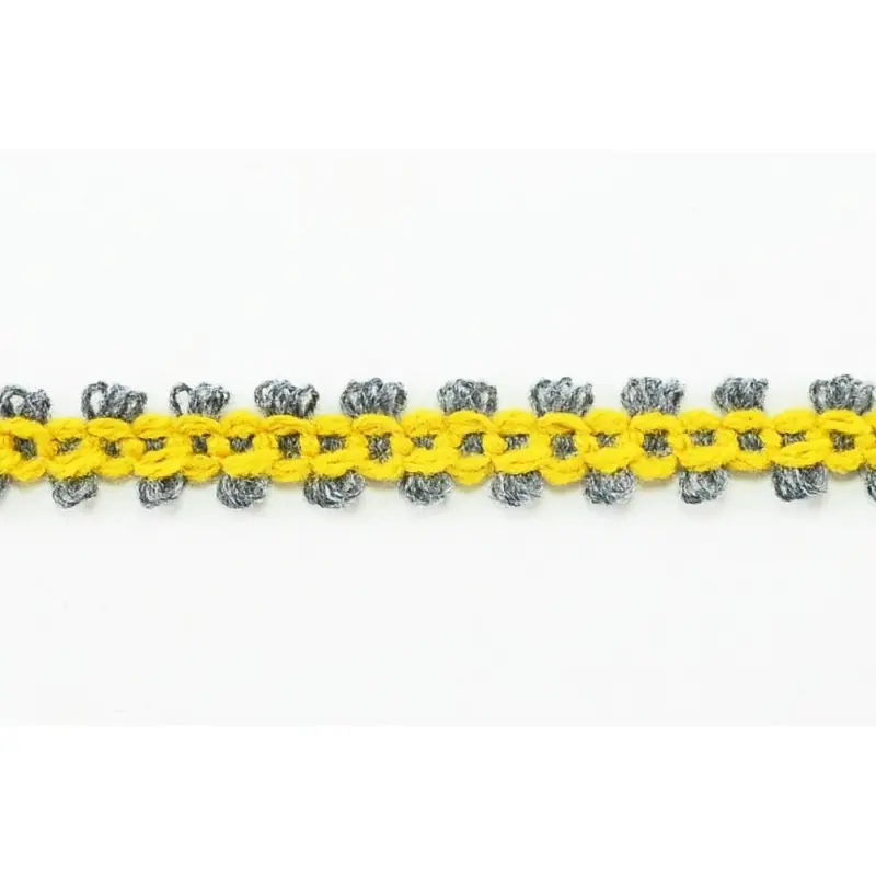 Pasamanería gris y amarillo de 1 cm Envío Gratis