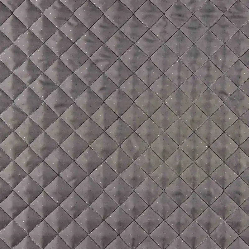 Forro Acolchado Ligero Gris con Topitos A Buen Precio