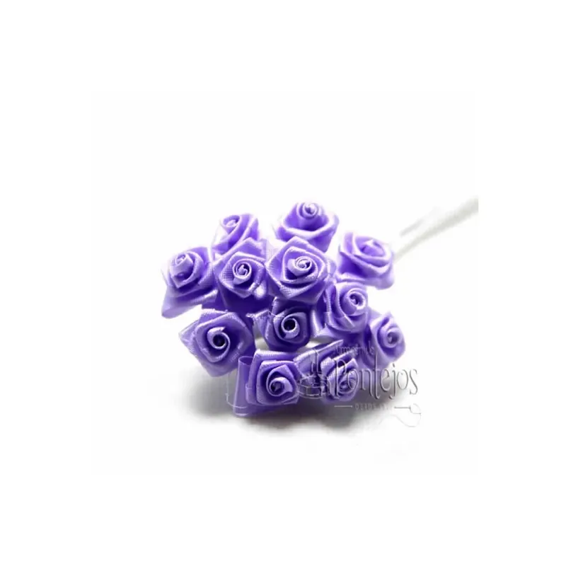 Edición Limitada Ramillete flores raso - Malva