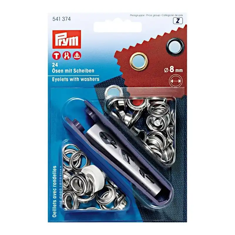 Disponible Ahora Ojetes 8mm blíster 24 unidades - Plateado