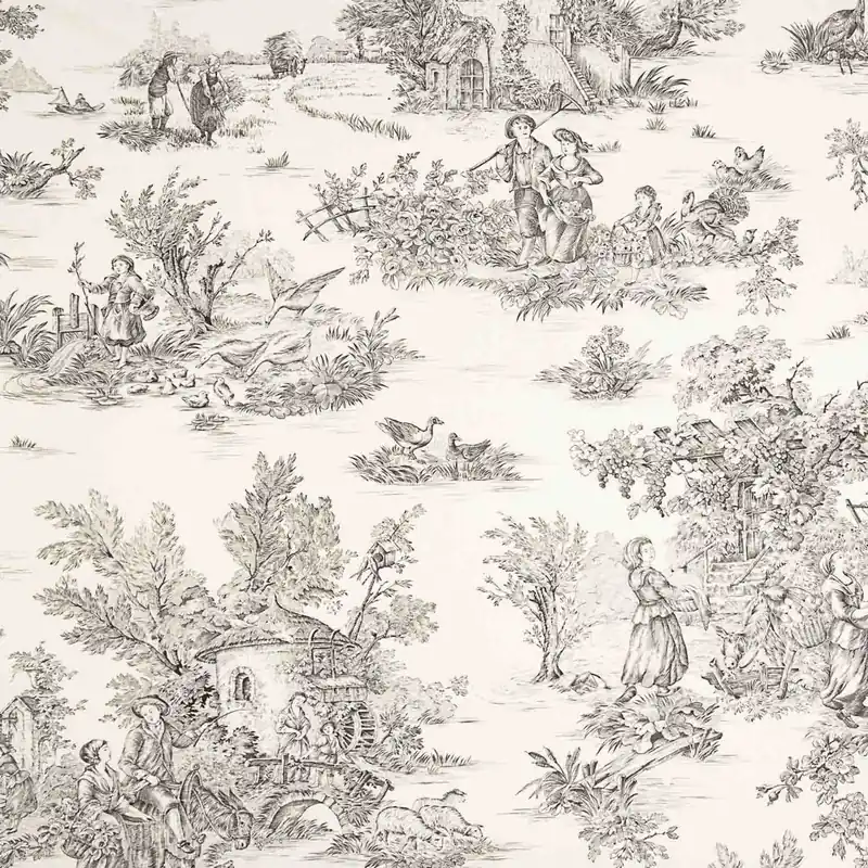 Loneta Toile De Jouy Fondo Blanco Última Oportunidad