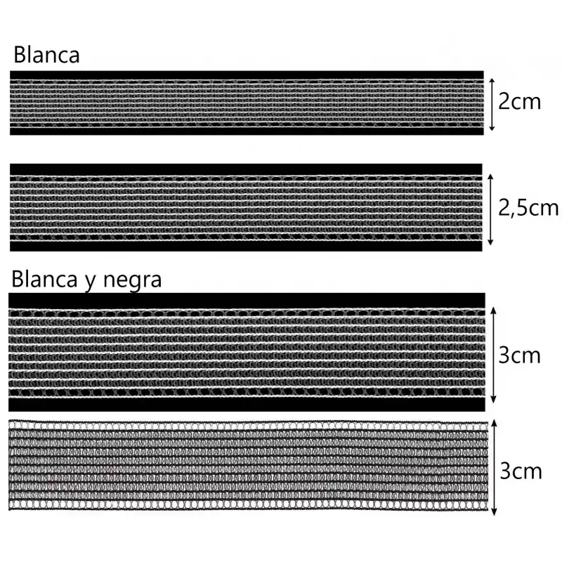 Devolución Gratuita Cinta Elástica Calada para Fruncir - 1,9 cm - Blanco