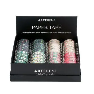 Artesanal Cinta Adhesiva Decorativa Navidad 10Mt X 15Mm Modelos Surtidos