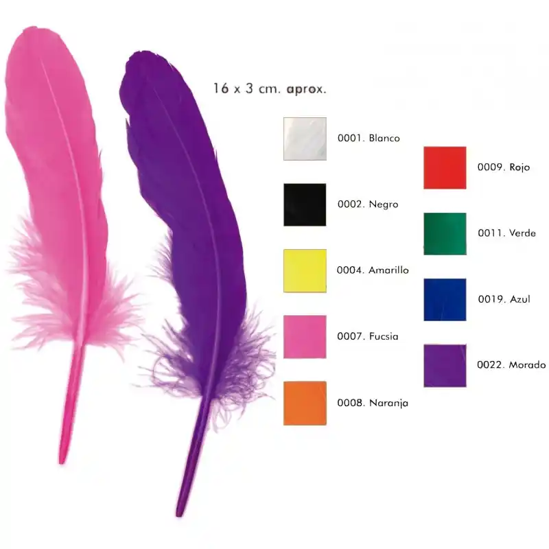 Garantía Incluida Pluma de Pato 16x3cm - 0001 Blanco