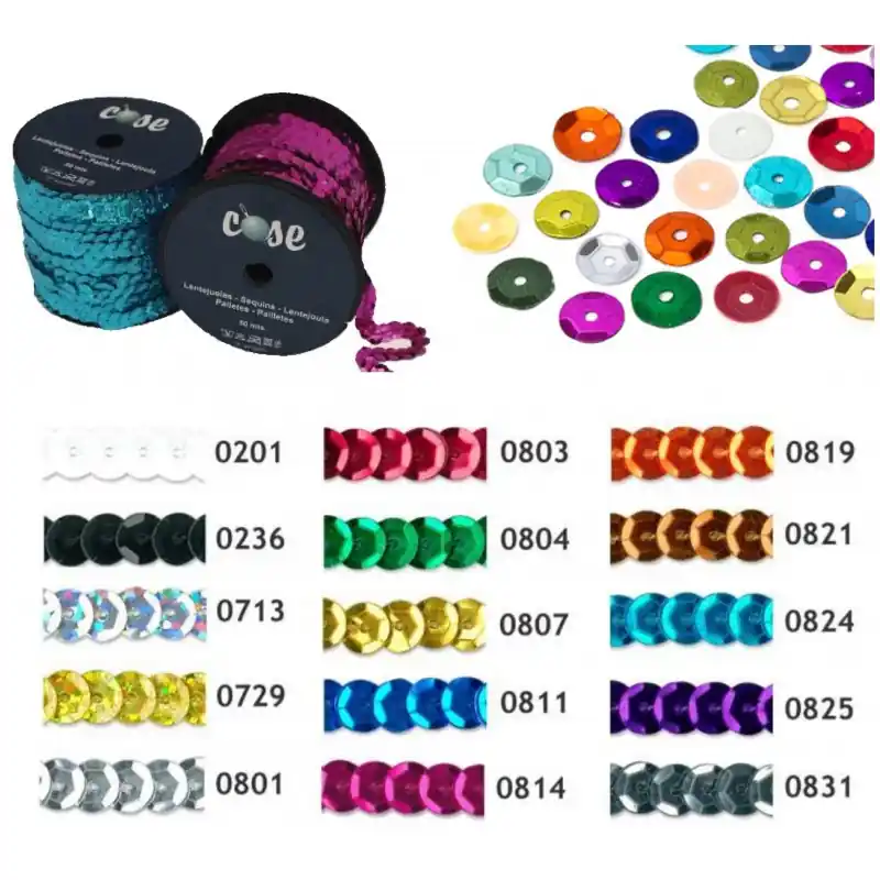 Tira de Lentejuelas Cóncava 5mm - 0831 Pavonado Garantía Incluida