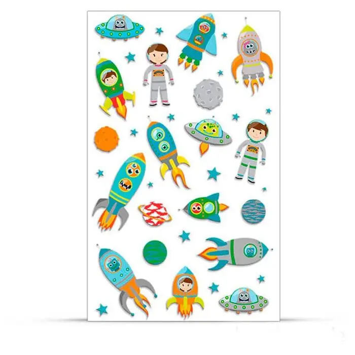 Premium Blister Pegatinas Cooky Naves Espaciales 7,5 X 12 cm