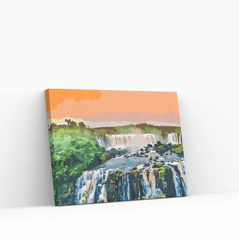 Pintar por Números – Cascada en medio de la selva Envío Inmediato