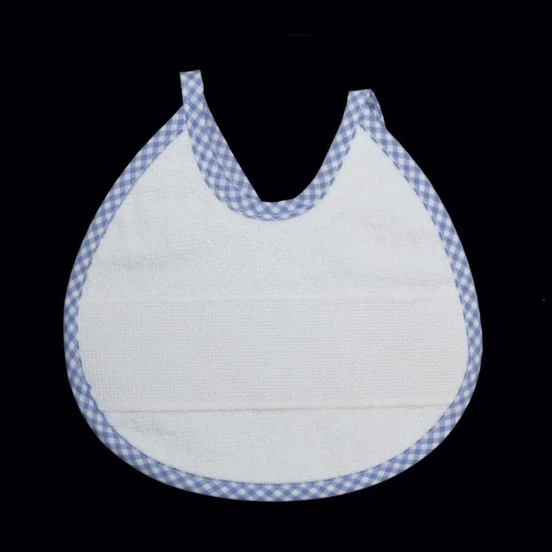 Garantía Incluida Babero vichy círculo - Azul