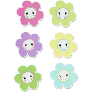 Set Figuras Madera Flores Adhesivas Compra Hoy