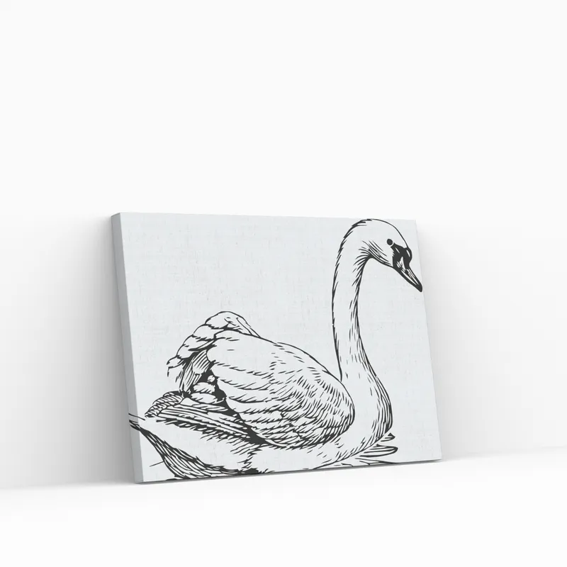 Alta Calidad Pintar por Números – Cisne en el lago