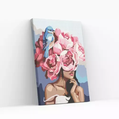 Envío Internacional Pintar por Números – Chica Flowerhead