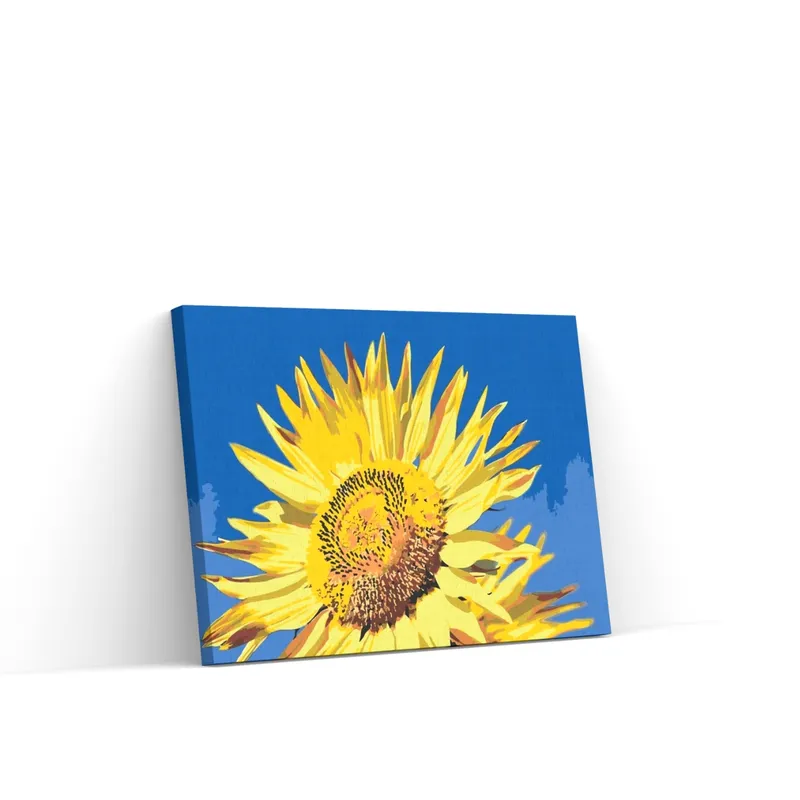 Pintar por Números – Cielo azul y girasoles Certificado
