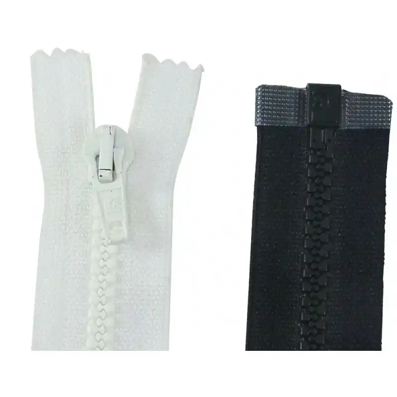 Directo De Fábrica Cremallera con Separador Larga 8mm - Malla Plástica Inyectada - 2,15 m - Blanco