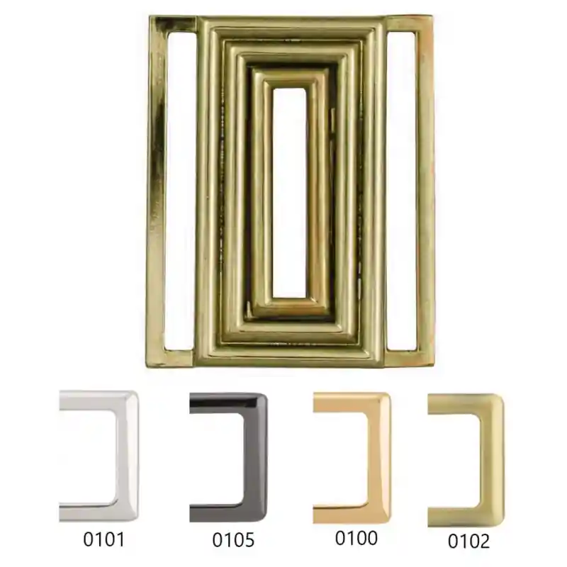 Cierre Cinturón Hebilla Metal Rectángulo 6cm - 0100 Dorado Directo De Fábrica