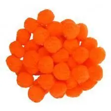 Original Pompones Naranjas 25 mm Bolsa 50 Piezas