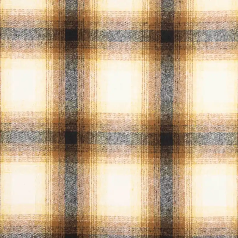 Mouflón Cuadros Crudo, Mostaza y Gris Ocasión Especial