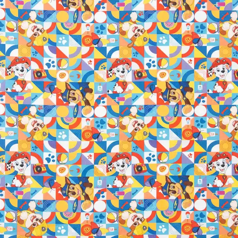 Ordena Ya Popelín Cretona Paw Geometry