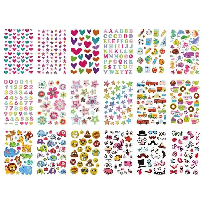 Ordena Ya Blister Pegatinas con Relieve Acabado Mate Emoticonos