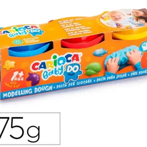 Bestseller Pasta de Modelar Carioca Baby Dough Bote 75 G Set de 3 Colores Surtidos