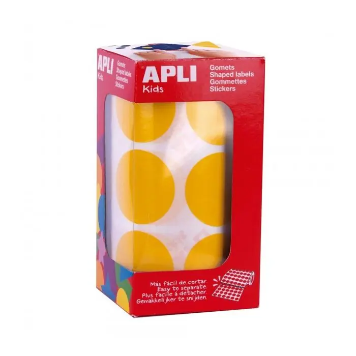 Rollo Gomets Apli Redondos Xl 30 mm Amarillo Barato