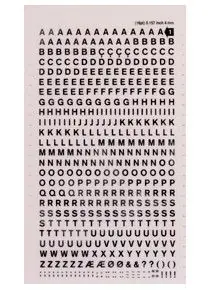 Económico Letras Transferibles Negras 4 mm Blister 1 Hj
