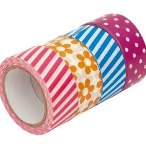 Compra Hoy Cinta Adhesiva de Papel Decorativa Surtidas Caja Caja 4 Rollos 5 M X 15 mm