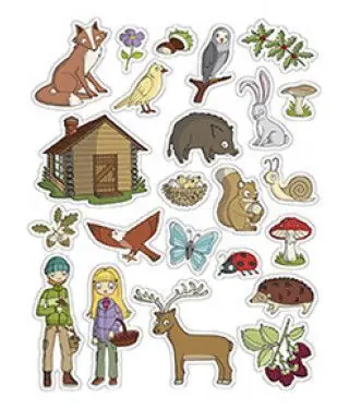 Gomets Tematicos Bosque Blister 3 Hj Removibles Venta Final