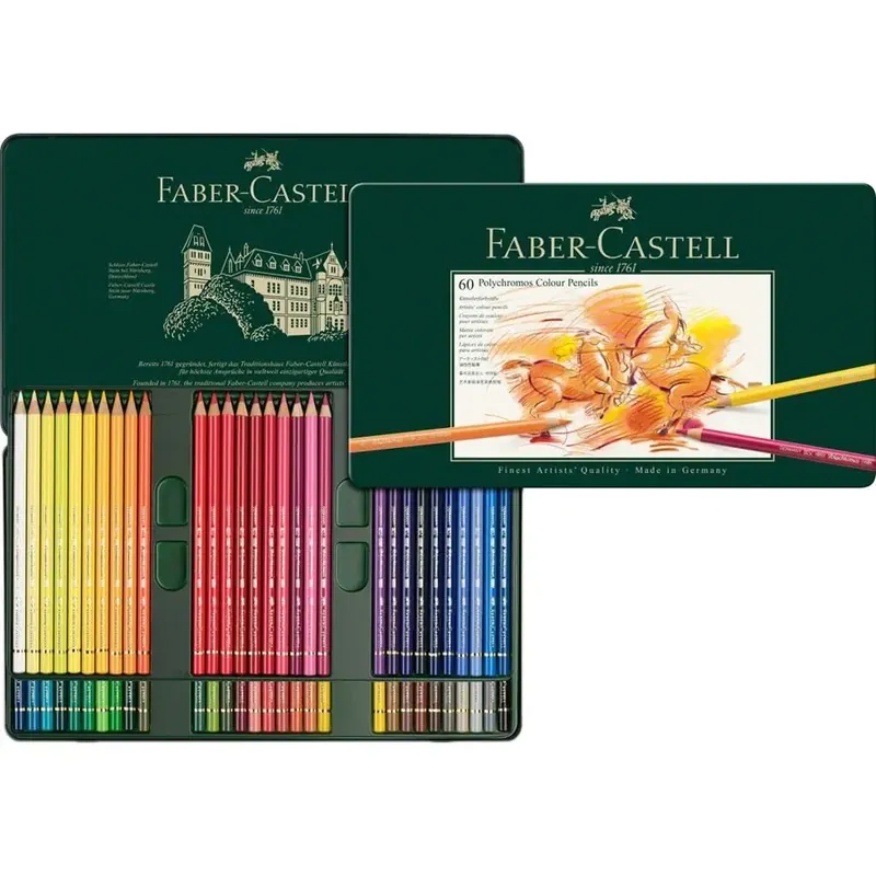 Estuche de metal 60 Polychromos, de Faber-Castell Barato