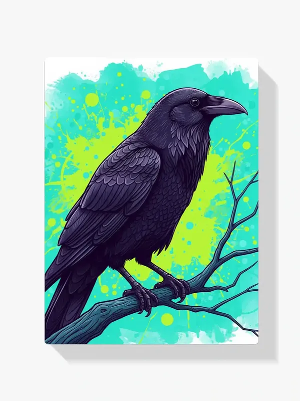 Pedido Al Por Mayor Pintar por Números – Cuervo gótico en una rama