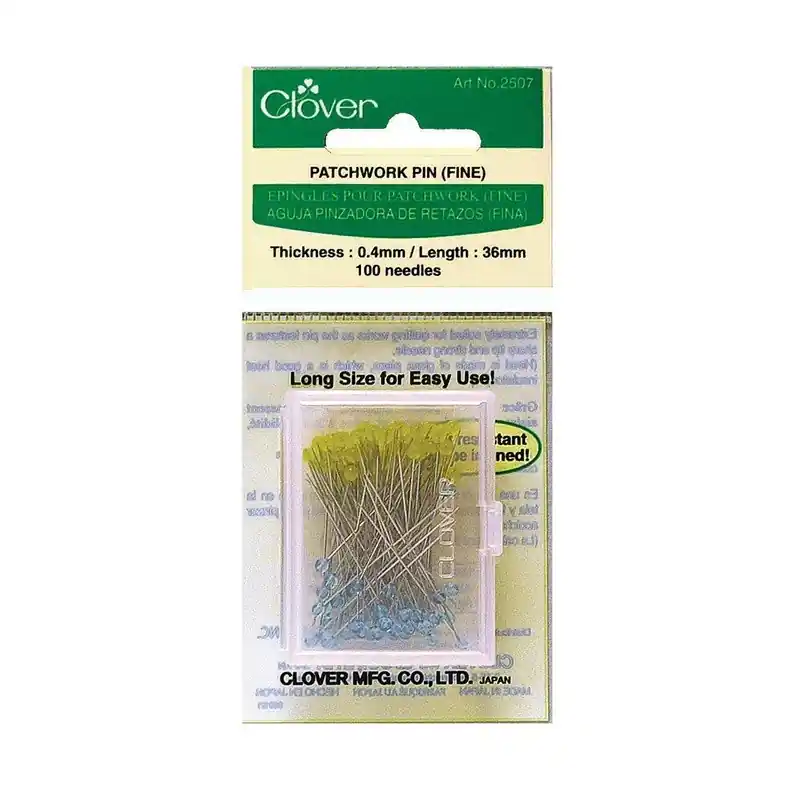 Popular Alfiler Fino de Patchwork Clover - Para Tejidos Delicados