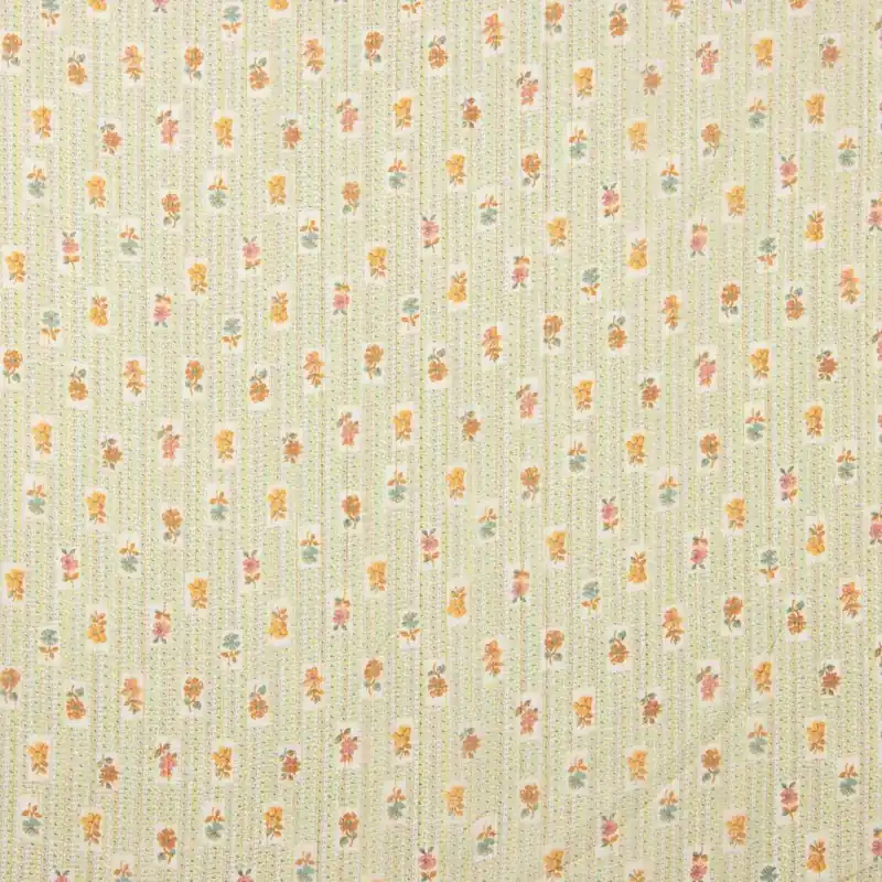 Liquidación Gasa Poliéster Mini Flores Provenzales