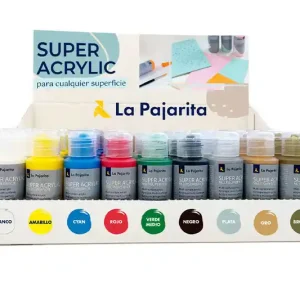 Ordenar Ahora Mismo Pintura la Pajarita Super Acrilica Bote 60 Ml Expositor de Sobremesa 54 Unidades Colores Surtidos