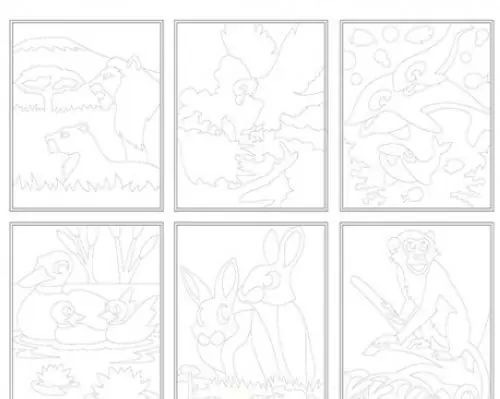 Ordenar Ahora Mismo Cuadro Arena Niefenver Mod. animales Pack de 6