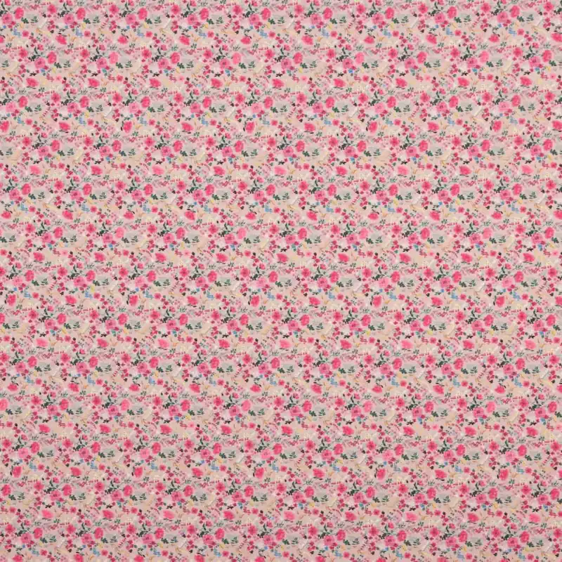 Pago Seguro Crêpe Ligero Estampado Floral Mini Rosa Vintage