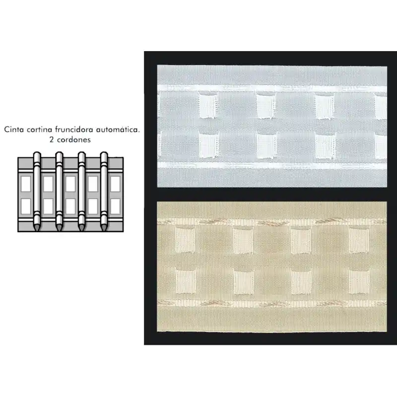 Liquidación Cinta De Cortina Fruncidora Automática 6,5Cm - Blanco