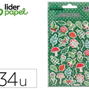 Pegatinas Liderpapel Flores Vintage de Papel 190X100 mm en Blister Certificado