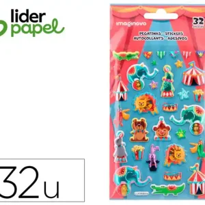 Pegatinas Liderpapel Kids Circo Goma Eva 190X105 mm en Blister Máxima Calidad