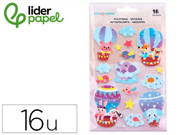 Moderno Pegatinas Liderpapel Globo Magic Dreams con Relieve 210X130 mm en Blister