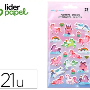 Rebajas Pegatinas Liderpapel Unicornios Magic Dreams con Relieve 190X105 mm en Blister