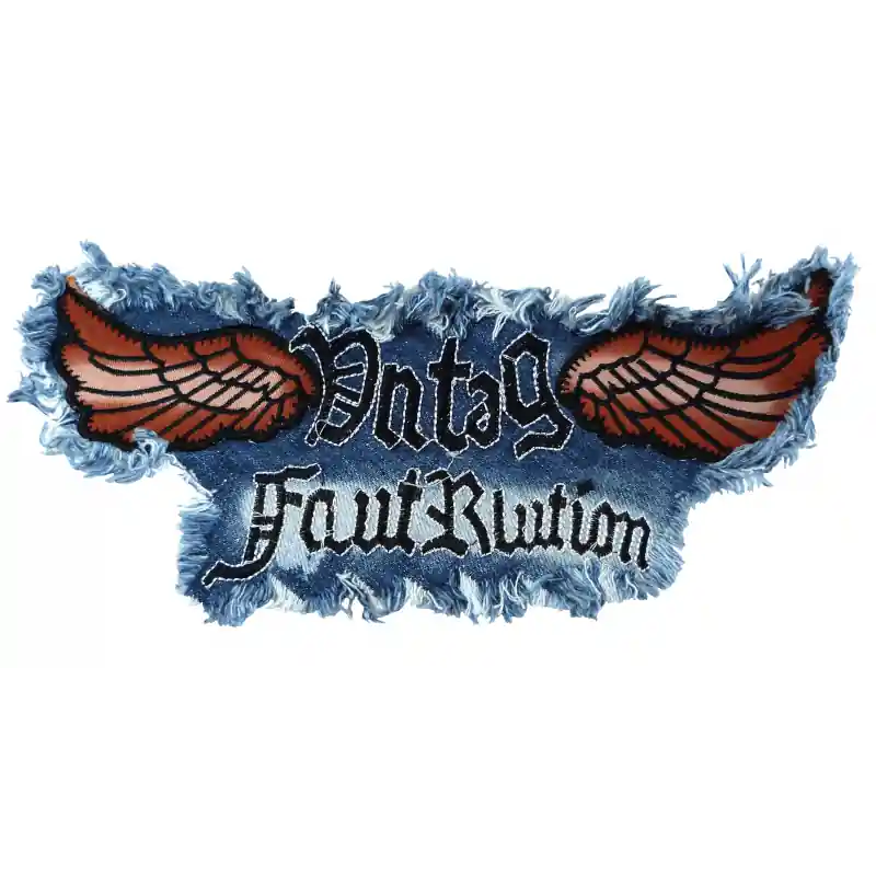 Artesanal Aplicación Bordada Vaquera