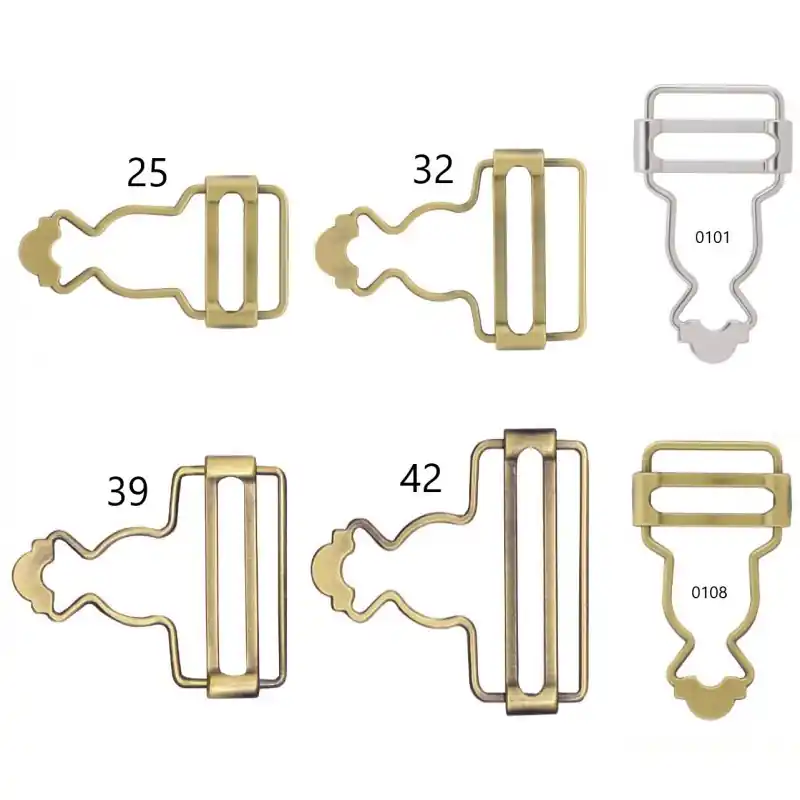 Ordenar Ahora Mismo Hebilla para Peto Elegante - 2,5 cm - 0101 Plateado