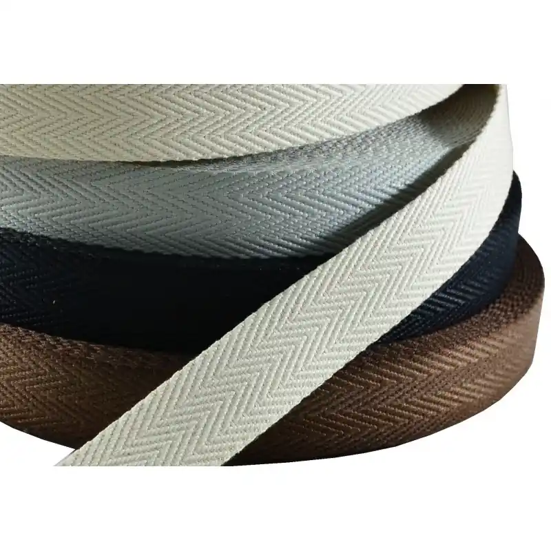 Alta Calidad Cinta de Algodón en Espiga Natur - 3 cm - 001 Negro