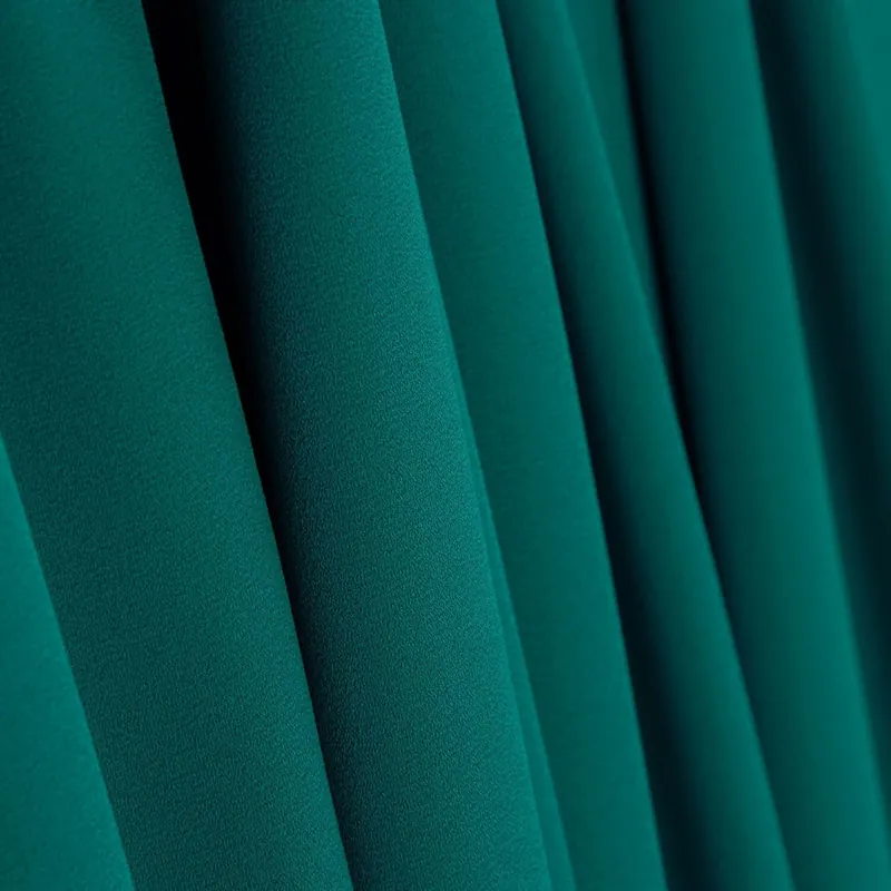 Alta Calidad Georgette Poliéster Gala Azul Canard