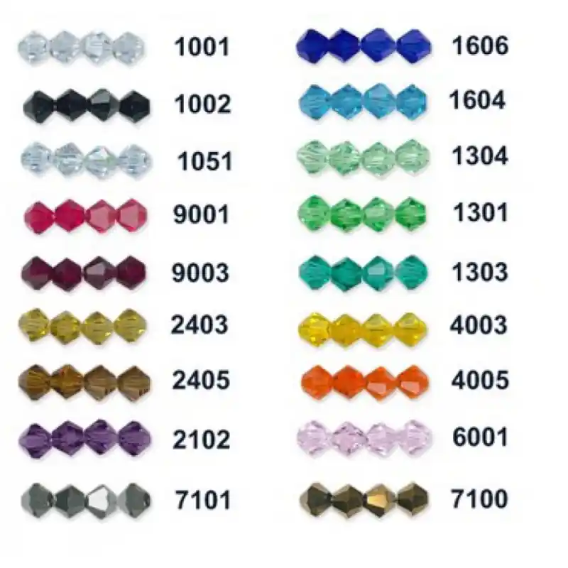 Promoción Exclusiva Cuentas de Cristal Toupis Facetadas de 4mm – Bolsas de 25 Unid - Transparente