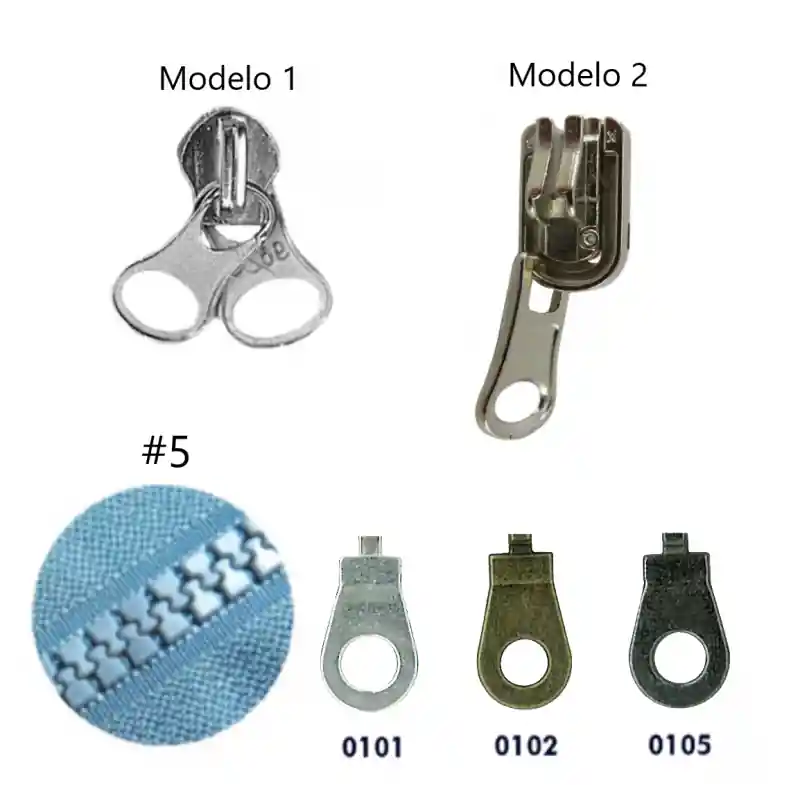 Hecho A Mano Cursor Cremallera Reversible 5mm - Malla Plástica Inyectada - 1 - 0101 Plateado