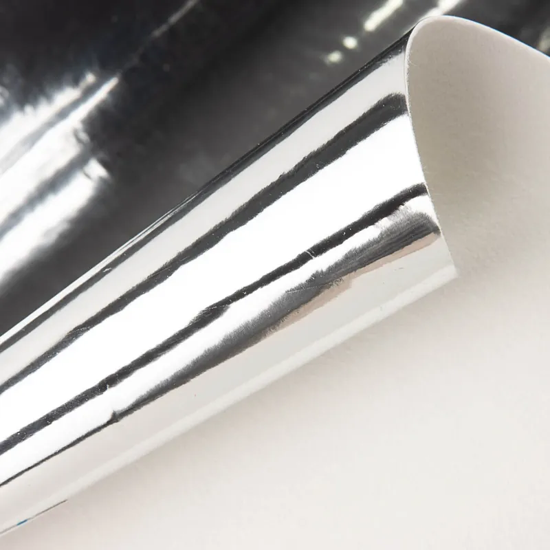 Precio Reducido Polipiel Laminada Efecto Espejo Plateado