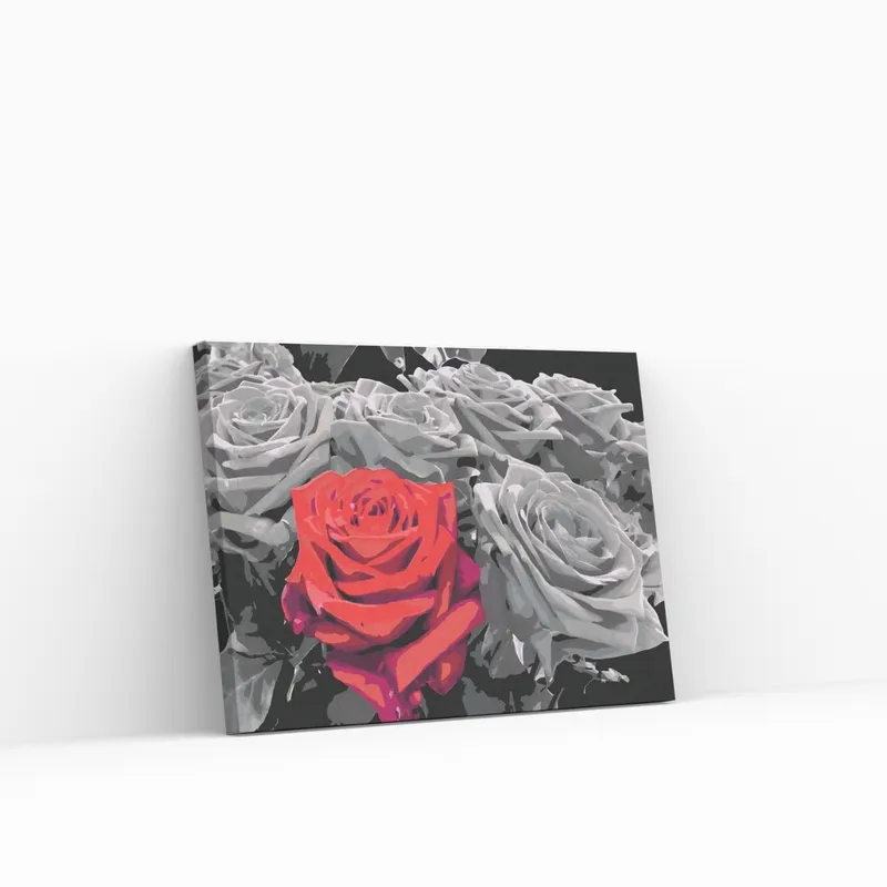 Edición Limitada Pintar por Números – Flor roja en un ramo