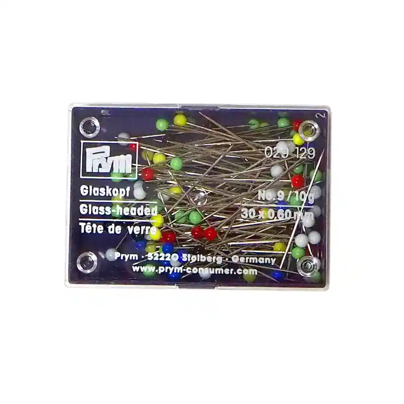 Alfileres Prym con Cabeza de Cristal de Murano 30x0,6mm - 10gr Certificado